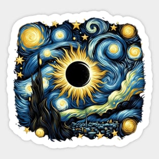 Eclipse Shirt 2024 Eclipse Tshirt Eclipse Shirt April 8 2024 Tee Eclipse 2024 Van Gogh Solar Eclipse Sticker